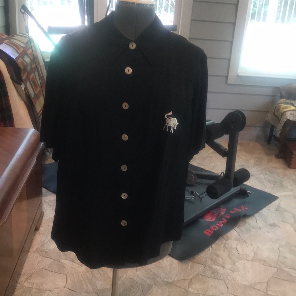 Sheri Martin Blouse Black Zebra Blouse Size 20W